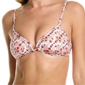 L*Space Helena Bikini Top Block Party Geometric Medium New